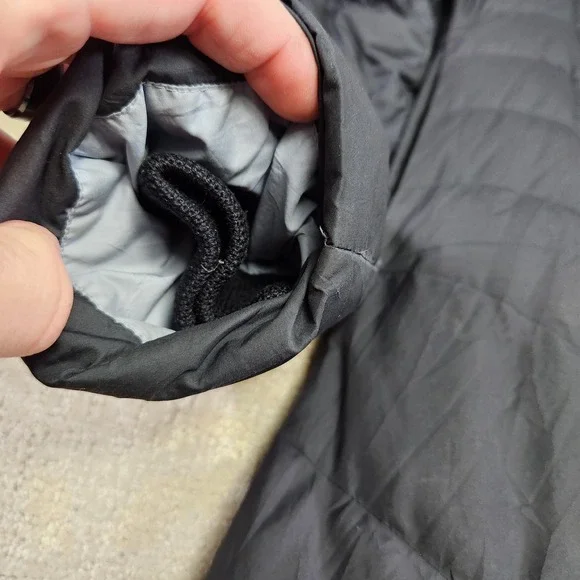 Patagonia Jacket Women Medium Walk In The Parka Down Puffer Long Coat Black READ - Picture 8 of 13